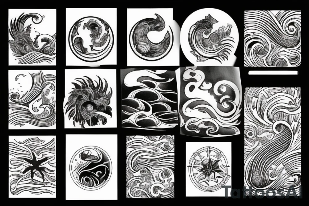 ocean waves tattoo idea