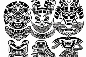 jaguar dressed as an aztec emperor tattoo idea
