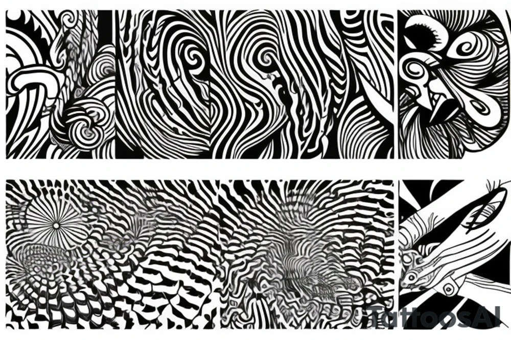 trippy visuals tattoo idea