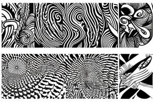 trippy visuals tattoo idea