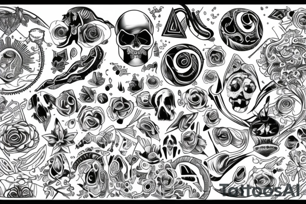 trippy visuals tattoo idea