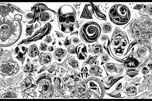 trippy visuals tattoo idea