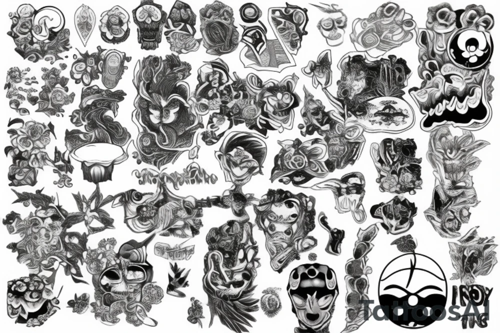 trippy visuals tattoo idea