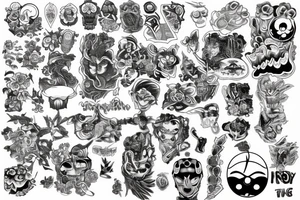 trippy visuals tattoo idea