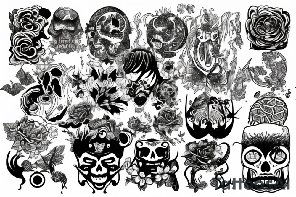 trippy visuals tattoo idea
