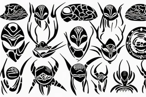 simplistic alien tattoo idea