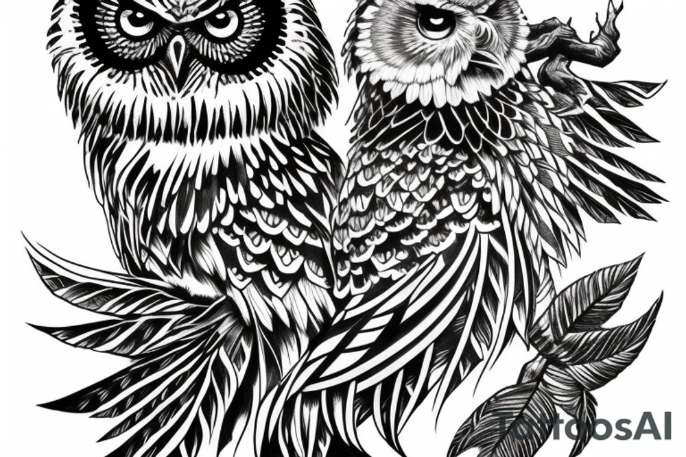 Eagle owl tattoo idea