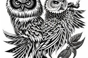 Eagle owl tattoo idea