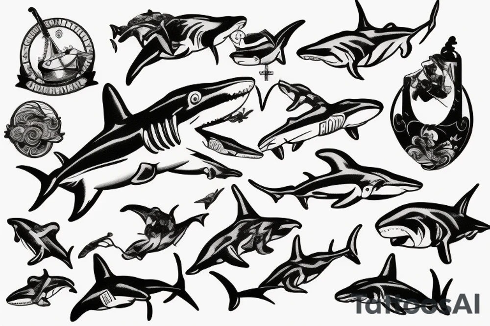 Hammerhead shark tattoo idea