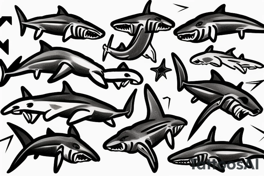 Hammerhead shark tattoo idea