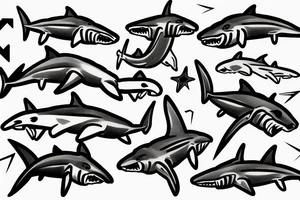Hammerhead shark tattoo idea