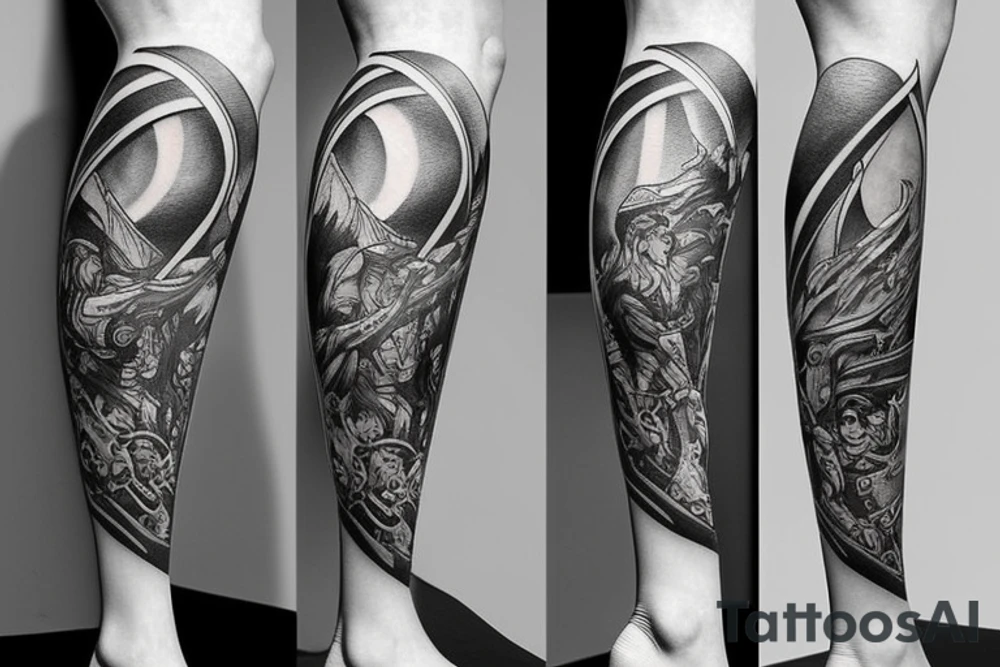 Strength and honor leg tattoo tattoo idea