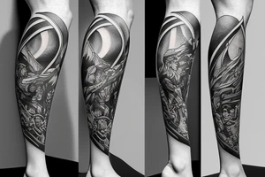 Strength and honor leg tattoo tattoo idea