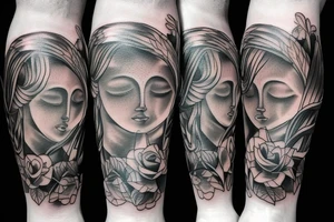 Strength and honor leg tattoo tattoo idea