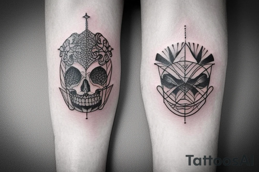 Strength and honor  small 
leg tattoo tattoo idea