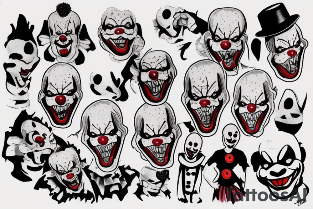 pennywise clown tattoo idea