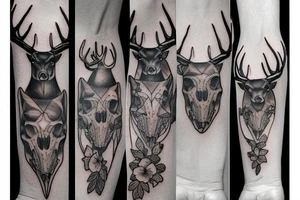 Deer skull tattoo idea