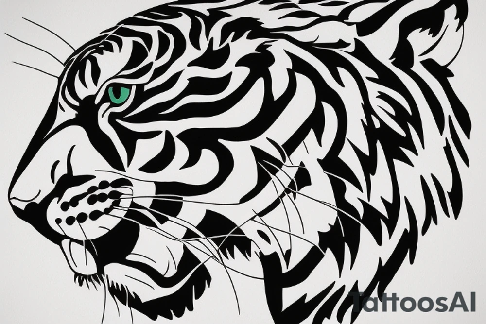 unhinged royal bengal tiger tattoo idea