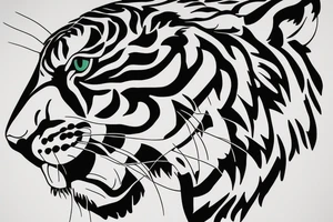 unhinged royal bengal tiger tattoo idea