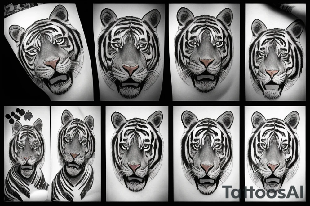 unhinged royal bengal tiger tattoo idea