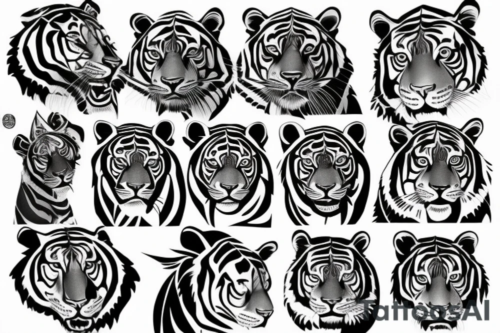 unhinged royal bengal tiger tattoo idea
