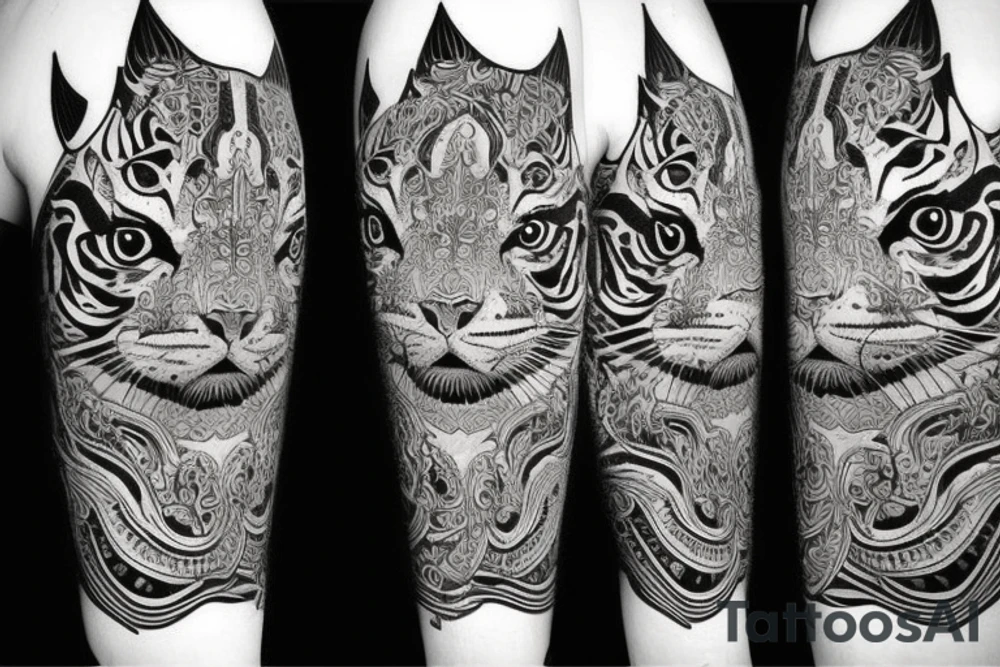 unhinged royal bengal tiger tattoo idea