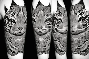 unhinged royal bengal tiger tattoo idea