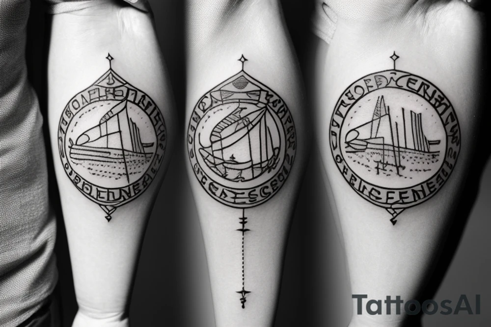 stylized copenhagen municipality logo tattoo idea