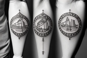 stylized copenhagen municipality logo tattoo idea