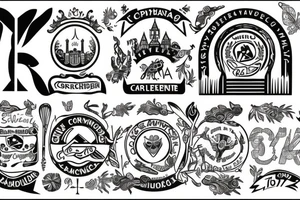 stylized copenhagen municipality logo tattoo idea