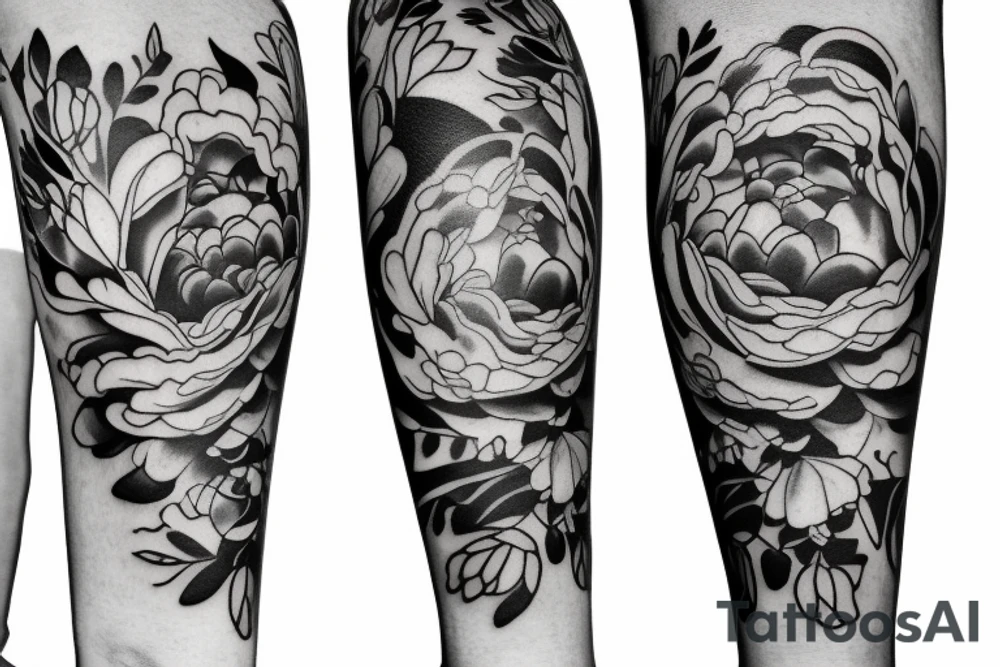 black peony tattoo for arm
thin lines tattoo idea