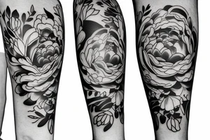 black peony  tattoo for arm
thin lines tattoo idea