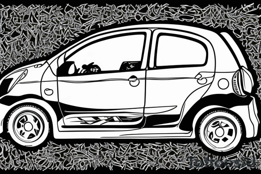 A Suzuki Alto from 2003 from the side tattoo idea