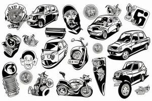 Suzuki Alto 2003 tattoo idea