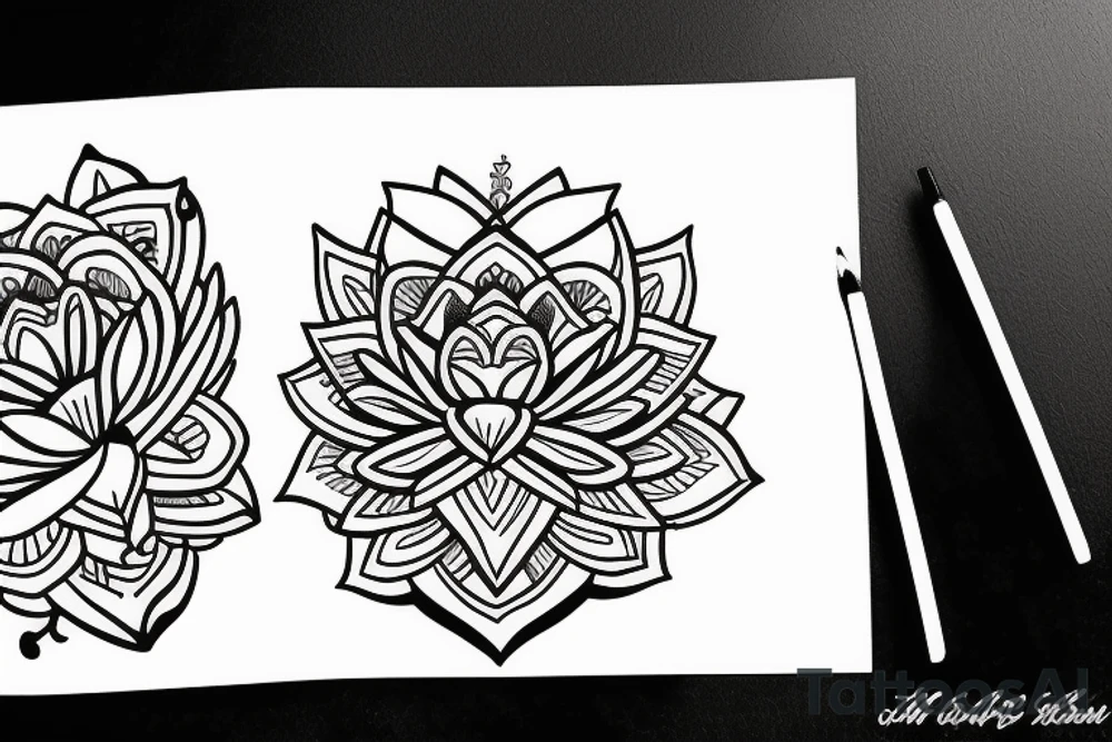 lotus flower tattoo idea