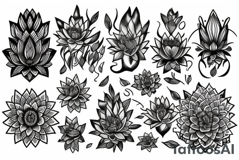lotus flower tattoo idea