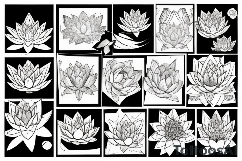 lotus flower tattoo idea