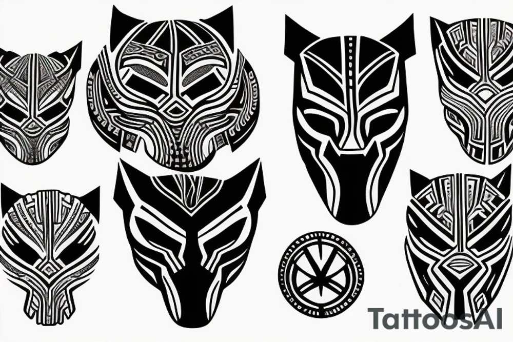 Black Panther and holy cross tattoo idea