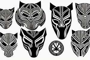Black Panther and holy cross tattoo idea