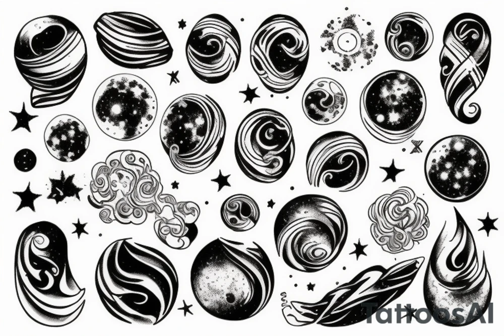 On universe froest galaxy tattoo idea