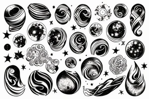 On universe froest galaxy tattoo idea