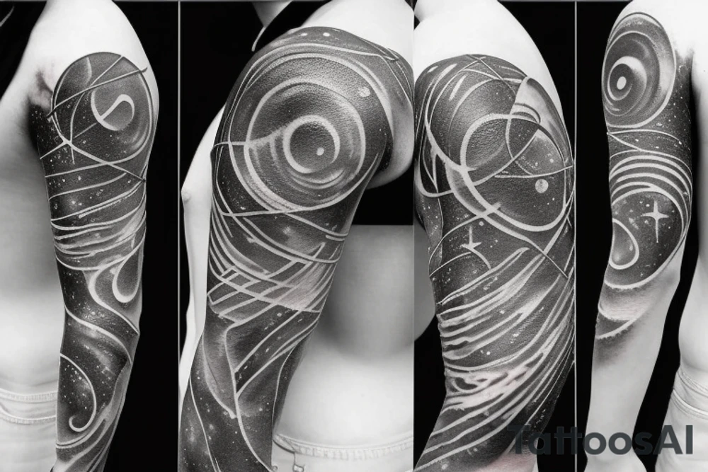 8 inch universe froest galaxy tattoo idea