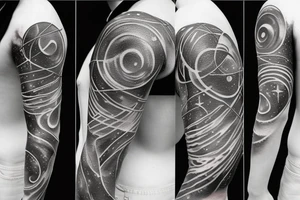 8 inch universe froest galaxy tattoo idea
