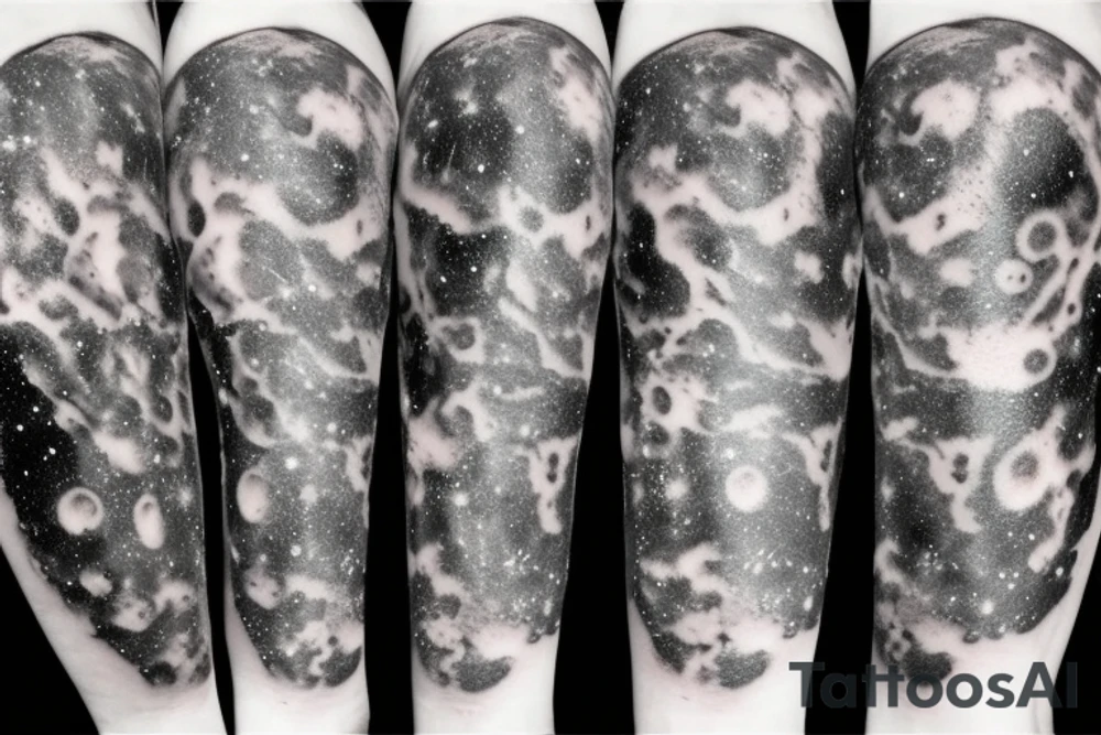 8 inch universe froest galaxy tattoo idea