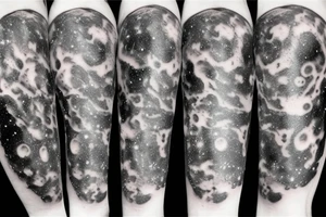 8 inch universe froest galaxy tattoo idea
