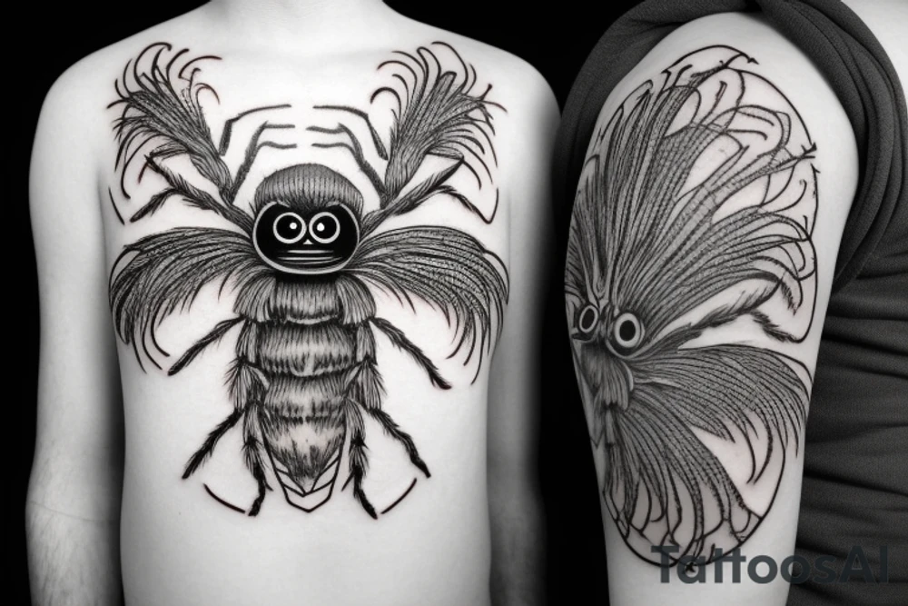 Jumping spider tattoo idea