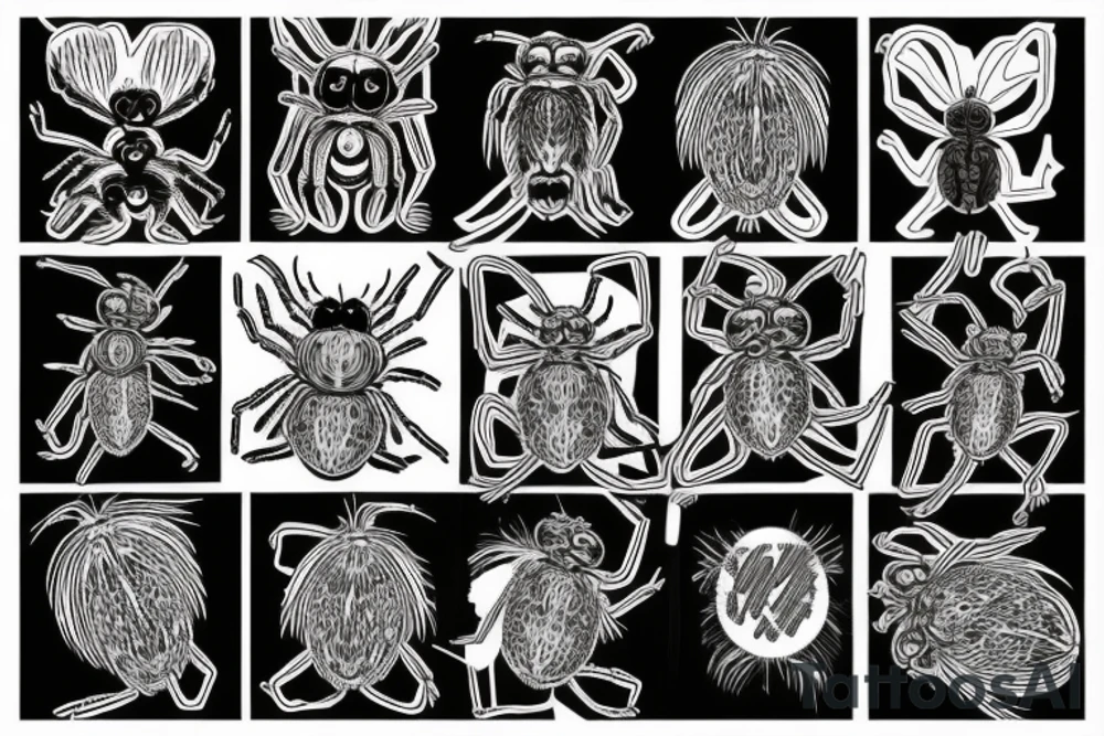 Jumping spider tattoo idea