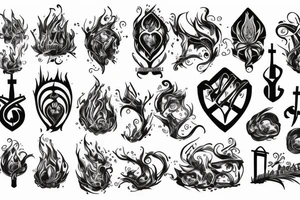 Burning church tattoo idea