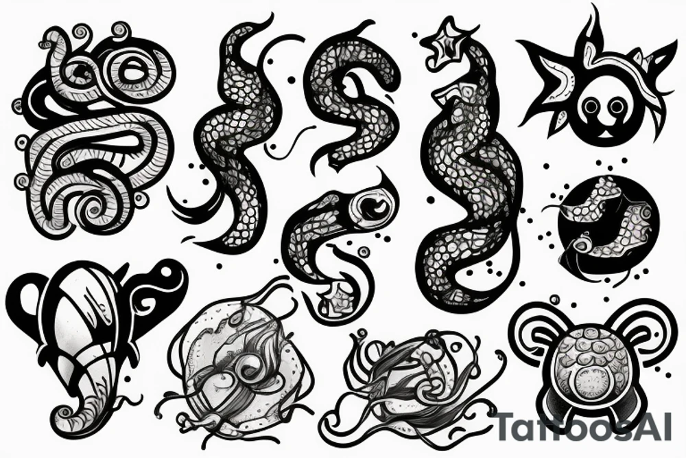 electric sea sheep tattoo idea