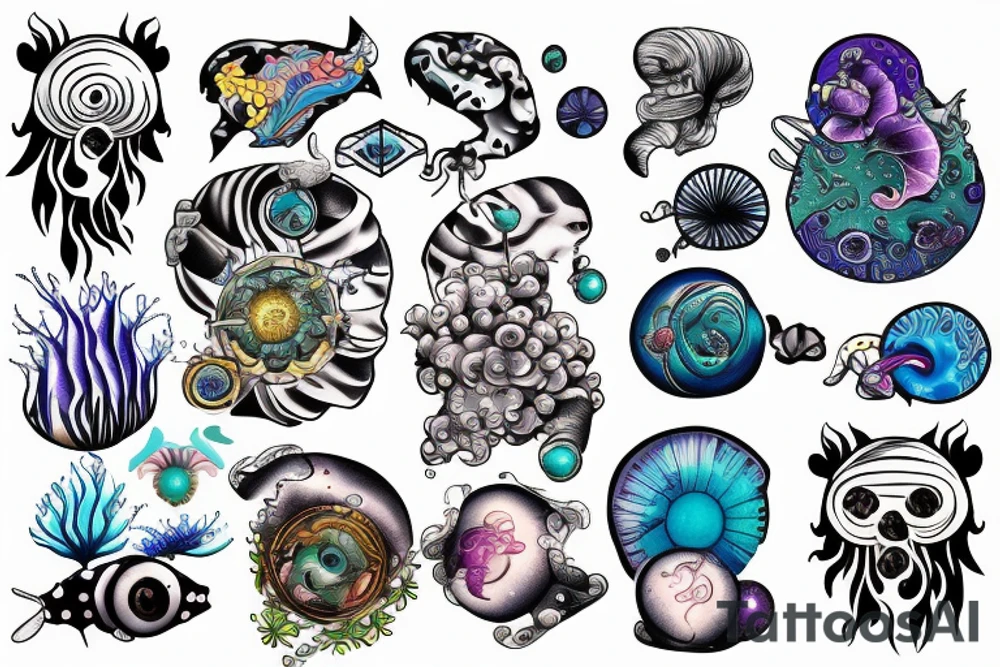 electric sea sheep tattoo idea
